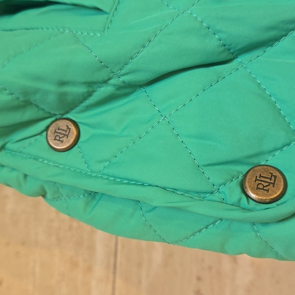 New Lauren Ralph Lauren Sunset Green Quilted Jacket - Picture 6 of 15